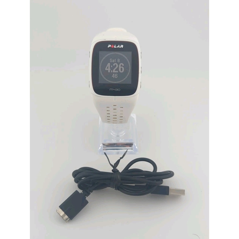 Polar M430 2P Heart Rate GPS Running Watch Training Computer w/ Charger - White